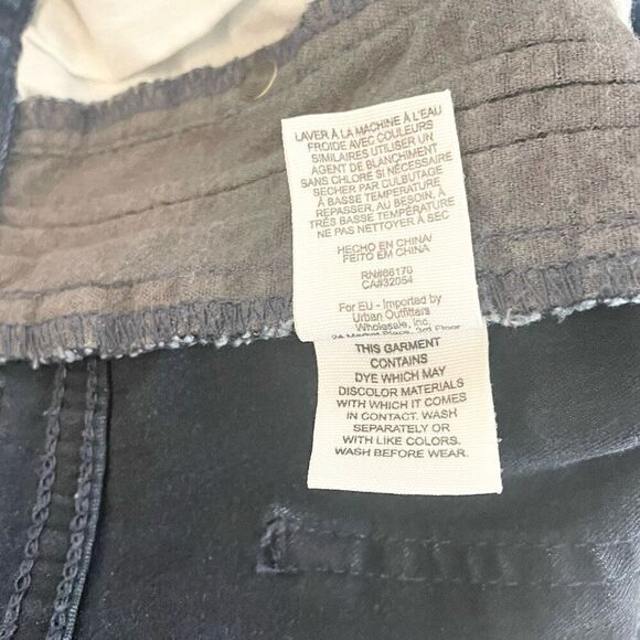 Free People Vegan Leather Trim Blue Skinny 5 Pocket Aquatic Blue Sz 27 - Picture 9 of 12